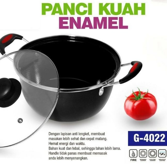 [HOME MART] Panci Kuah Enamel GSF G-4022 Panci Kuah GSF4022 Panci Serbaguna GSF 4022 Panci Kuah