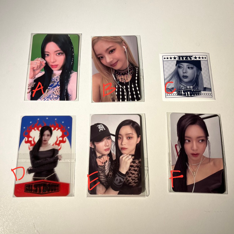 ITZY KILL MY DOUBT PHOTOCARD OFFICIAL YUNA LIA CHAERYEONG RYUJIN