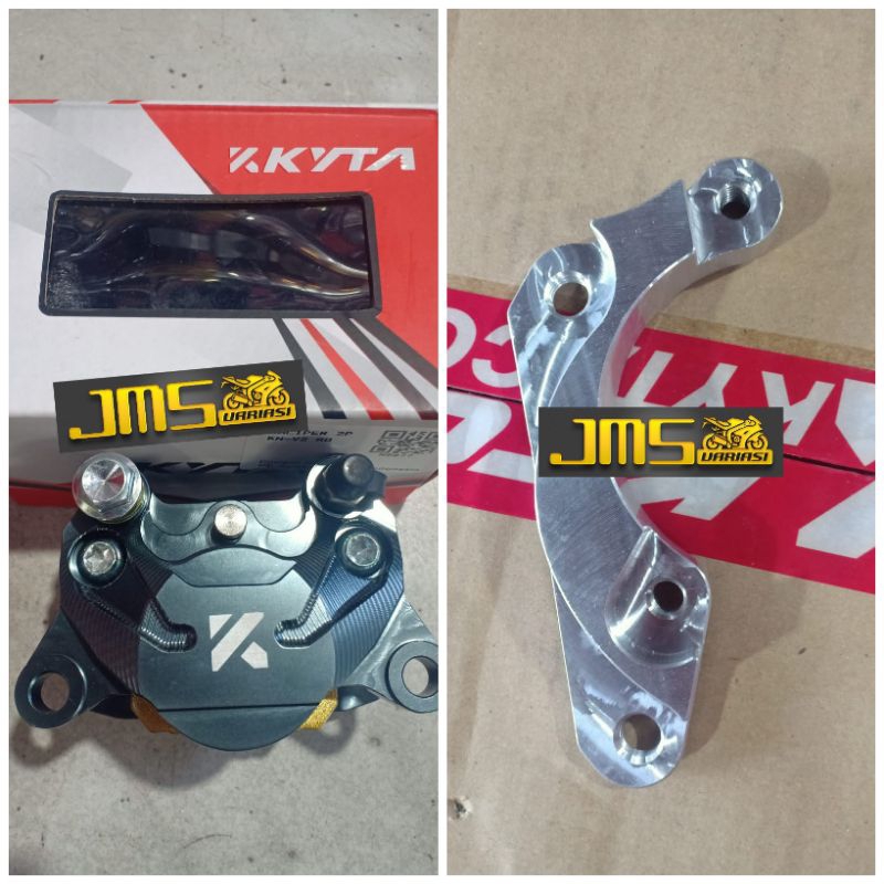 kaliper pala babi ktc kytaco 2piston plus breket 220/260 mm Mio sporty beat fi beat deluxe beat esp 