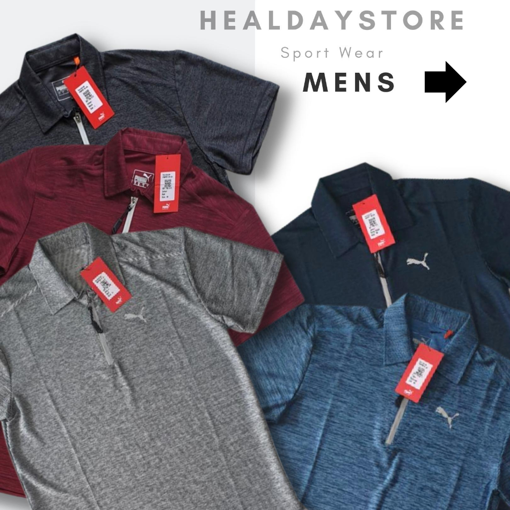 Baju Olahraga Pria Polo - Kaos Olahraga Pria Berkerah PM Casual