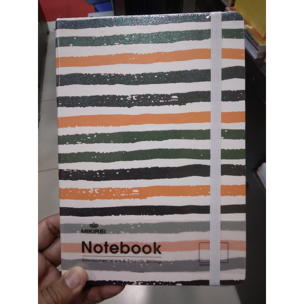 

MIKIREI NOTEBOOK HARDCOVER MOTIF BLACK ORANGE BG9521