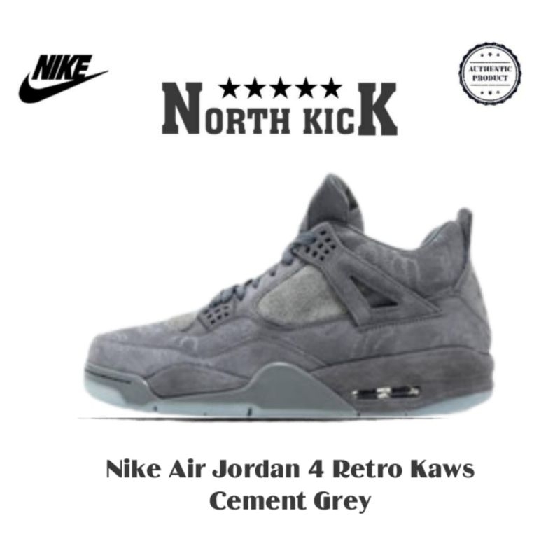 Nike Air Jordan 4 Retro Kaws Cement Grey 100% Original BNIB
