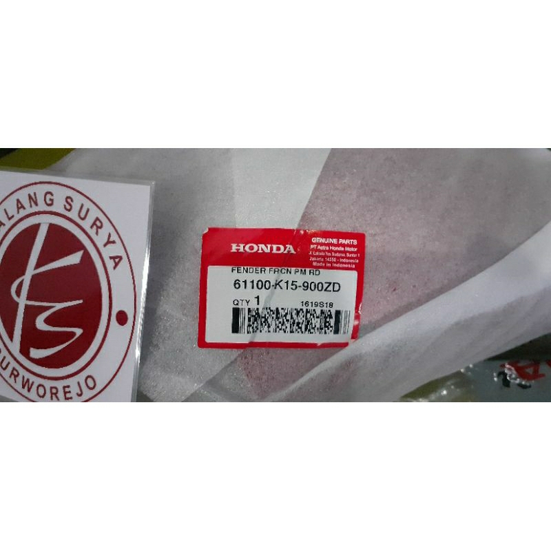 61100-K15-900ZD slebor spakbor depan Honda CB 150 R old lama merah marun