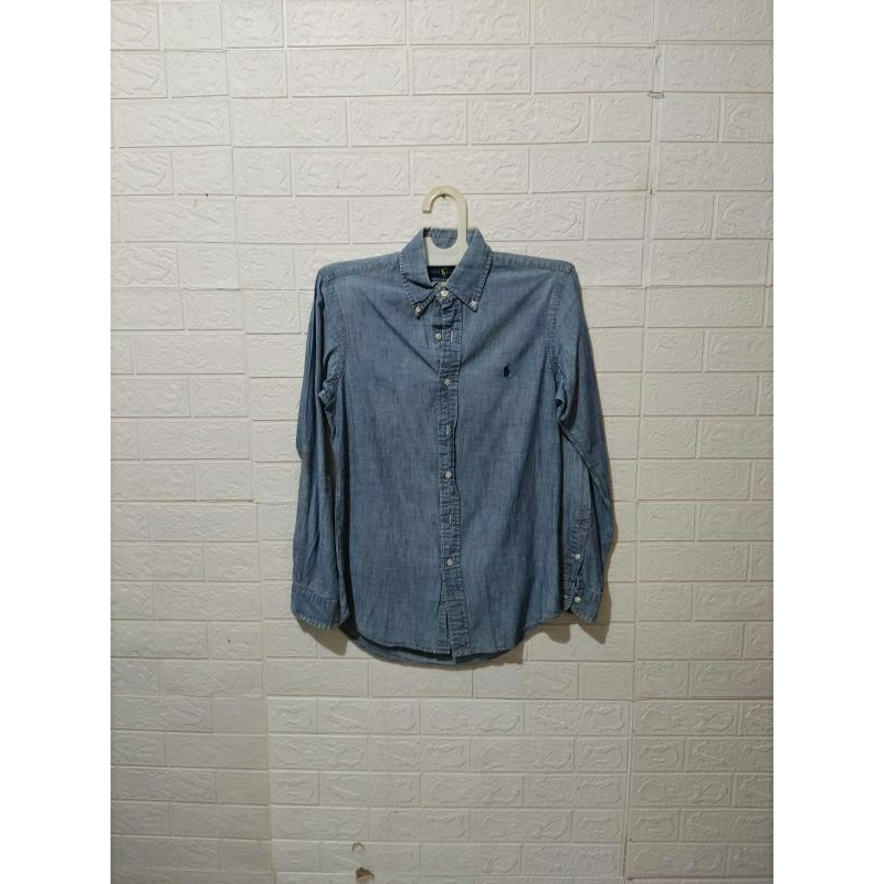 kemeja jeans denim uniqlo preloved