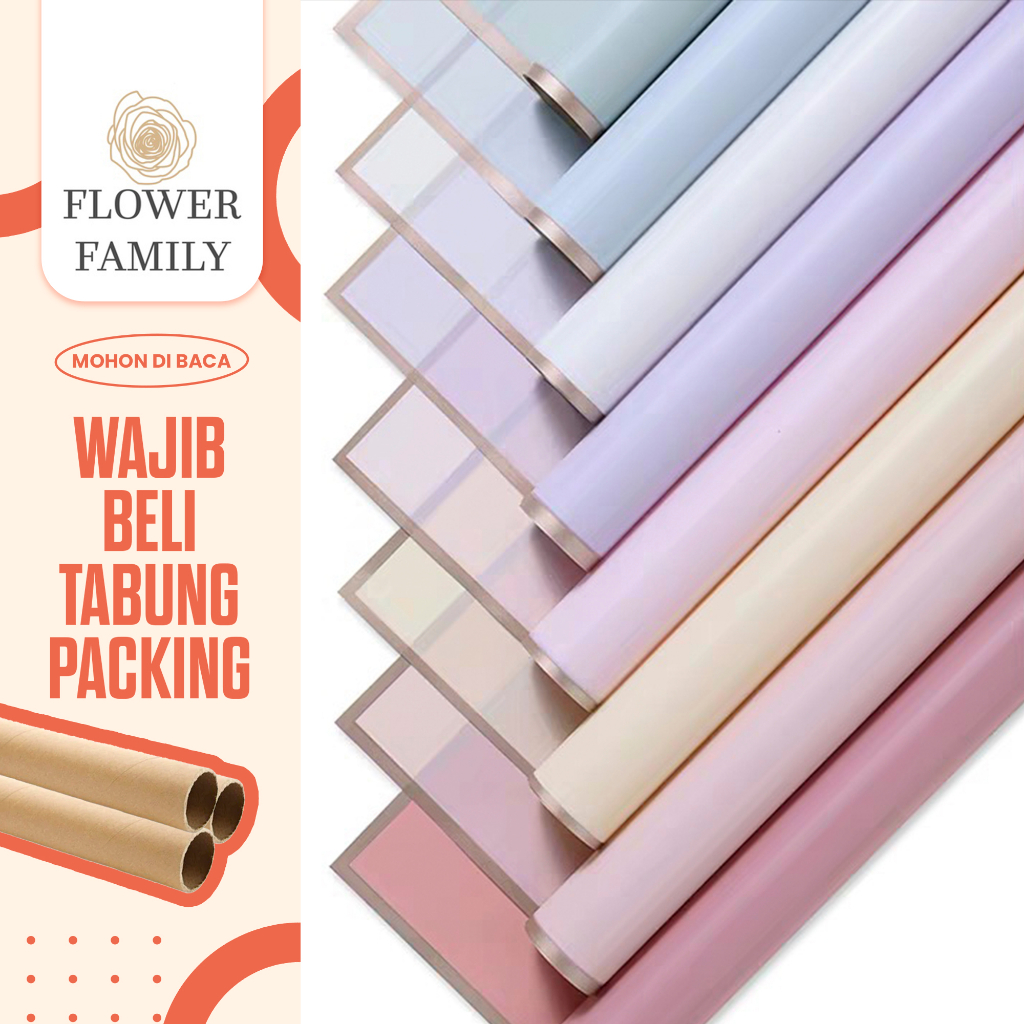 

Flower Family - [5 LEMBAR] Flower Wrapping Paper LIST GOLD / Kertas Buket Bunga Cellophane Florist / Kertas Bunga Buket / Wrapping Paper / Kertas Buket Bunga Wisuda - Anniversary