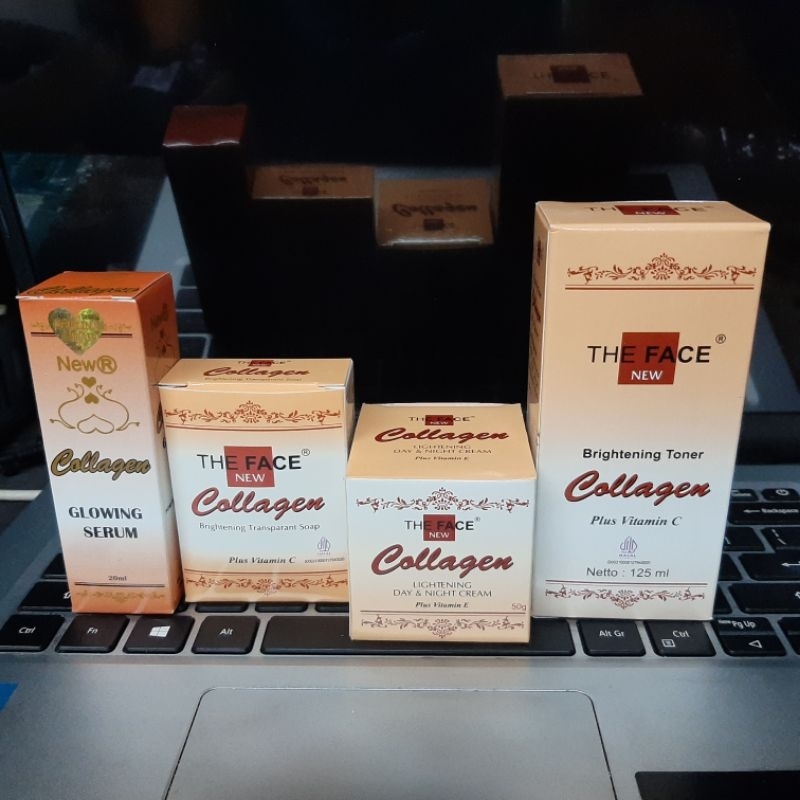 PAKET COLLAGEN ORIGINAL 5in1 [Cream,sabun,serum & toner]-5in1 [PAKET GLOWING]