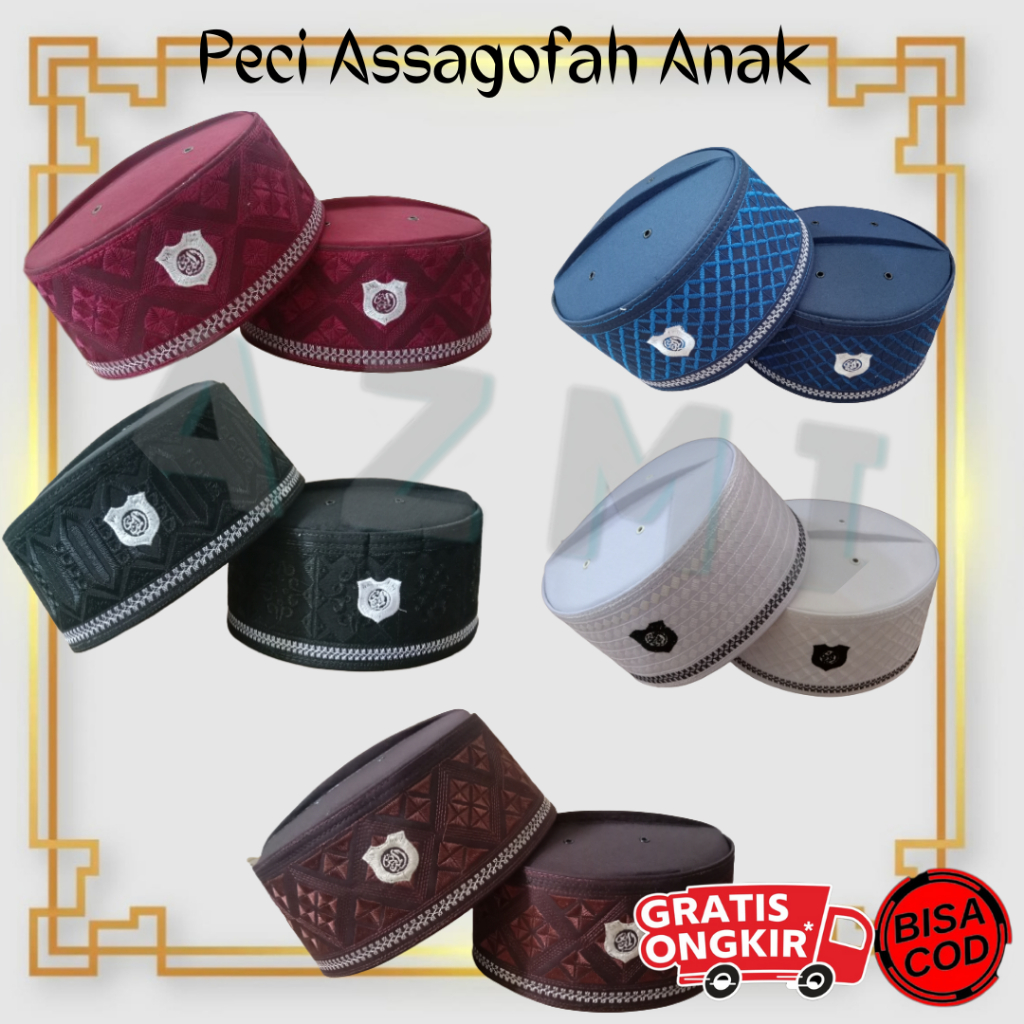 Peci Kopiah Assagofah Anak peci asagofah Kopiah Anak