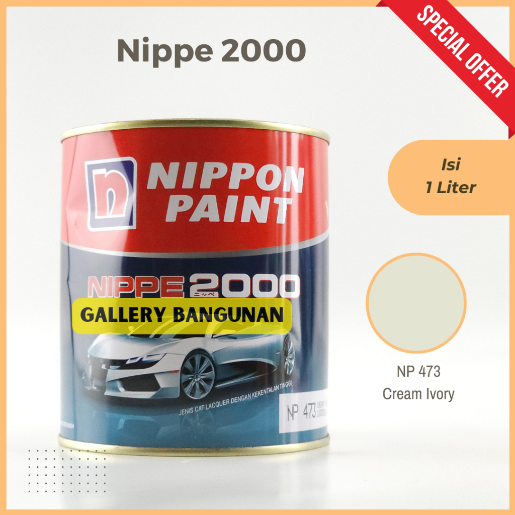 

Nippe 2000 Np 473 Cream Ivory 1 Ltr Cat Kayu Besi NC Nippon Paint Kemasan 1 Liter