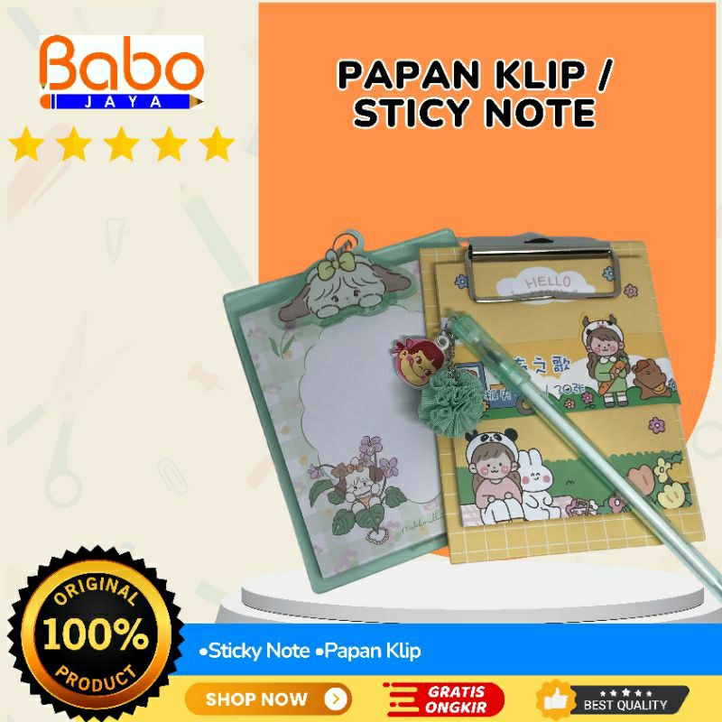 

BABO JAYA Stickey Note / Papan Klip