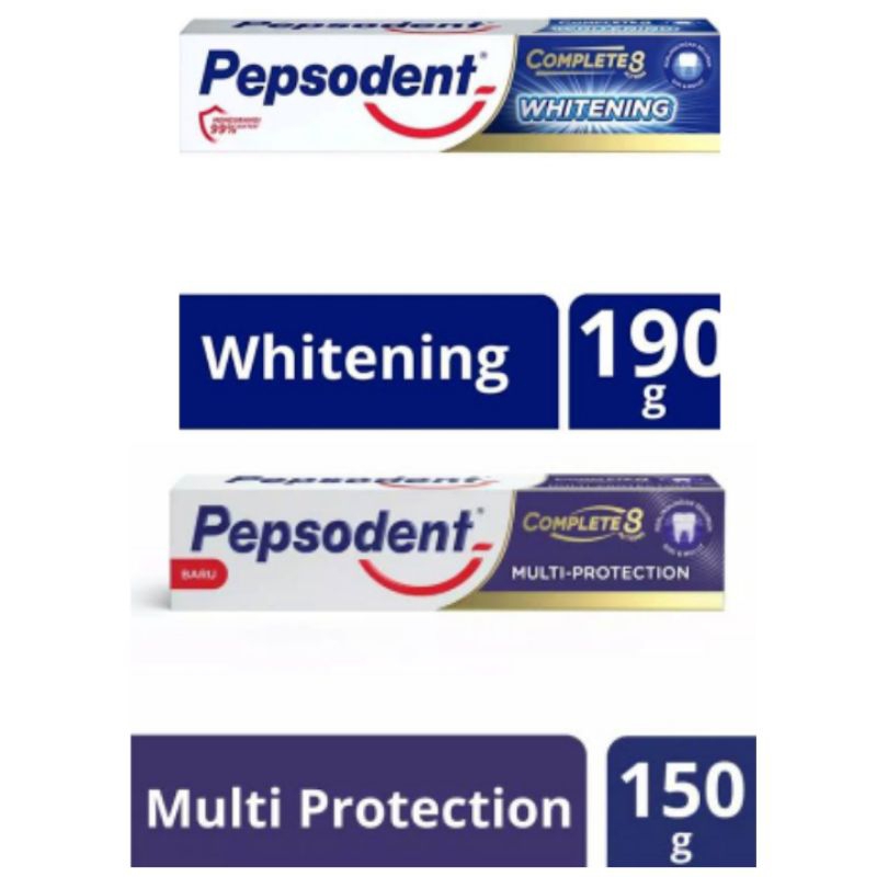 Pepsodent Complete 8 Action 150gr / Pepsodent Action 123 Whitening 190 gr