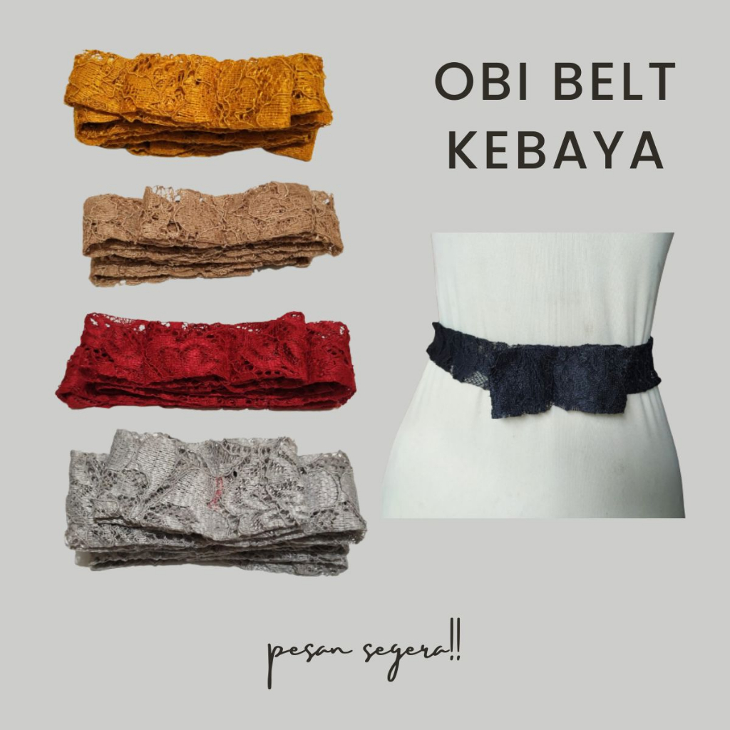 OBI KEBAYA BELT BROKAT / IKAT PINGGANG KEBAYA / OBI DENGAN ANEKA WARNA