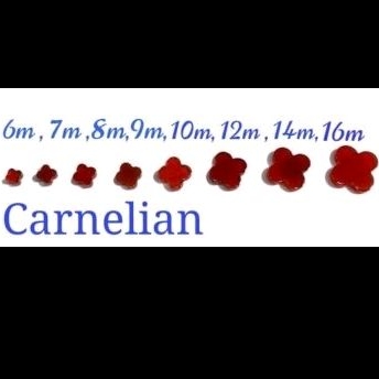 Batu Permata Van Cleef - Carnelian - Bentuk Clover - Van Cleef Merah