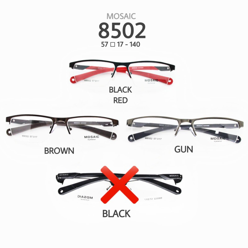 Kacamata lensa minus photochromic photogrey blueray antiradiasi kode 8502