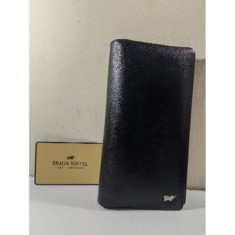 Braun Buffel Long Wallet Homme Asli Original Authentic dompet panjang kulit sapi asli calf leather p