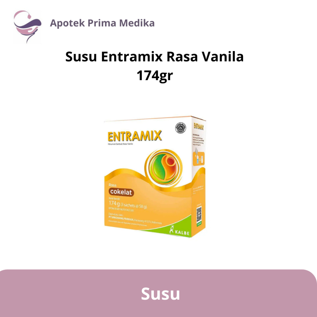 

Susu Entramix Rasa Vanila 149gr - Nutrisi Seimbang Khusus Dewasa