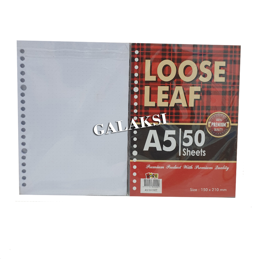 

(TITIK) LOOSE LEAF / KERTAS BINDER A5-50 DOT