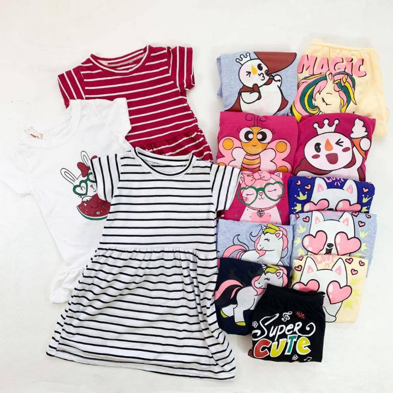 GROSIR 21.400, DRESS ANAK PEREMPUAN MURAH, DRESS MOTIF CMT, Usia 1-5thn