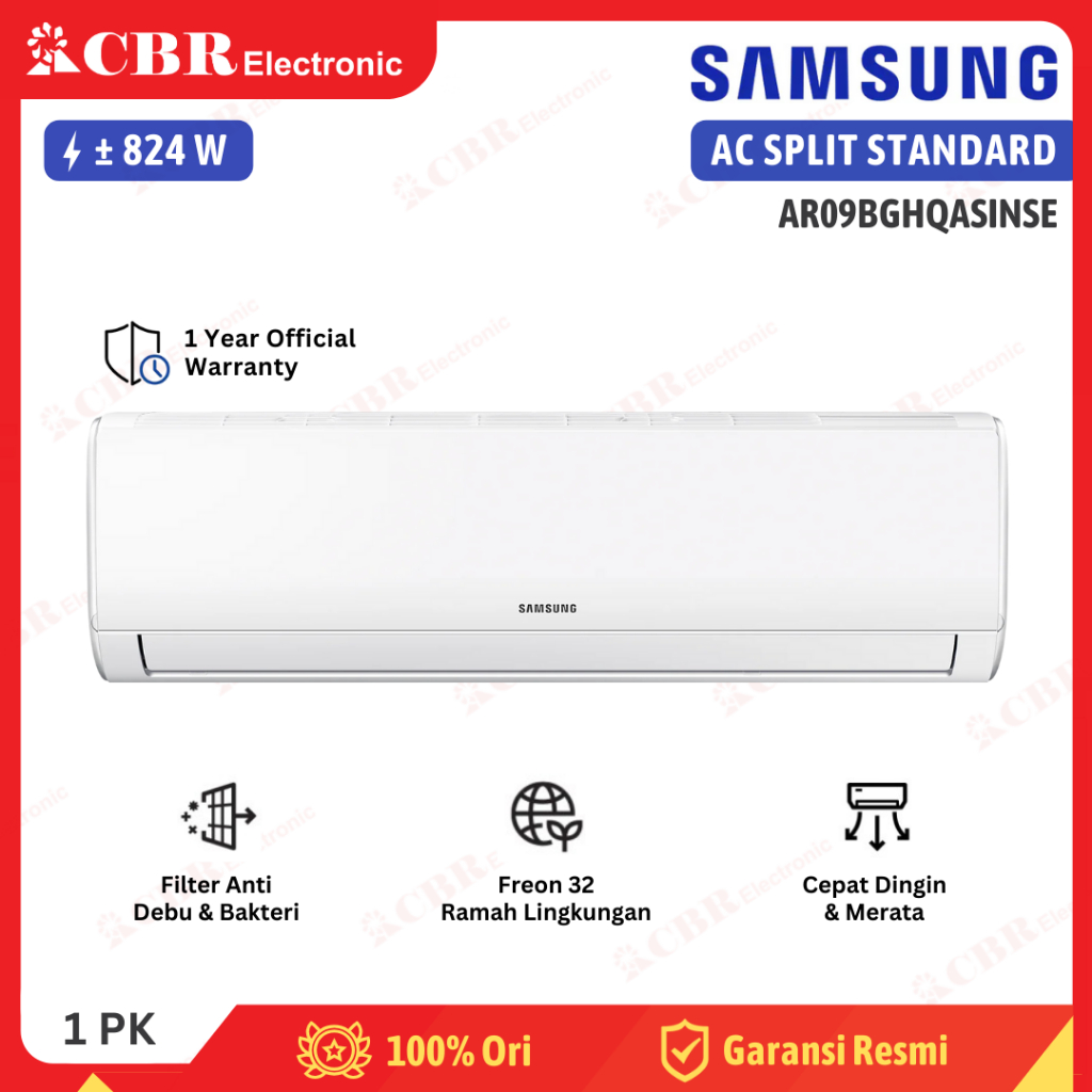 AC Split Standard SAMSUNG 1PK AR09BGHQASINSE R-32