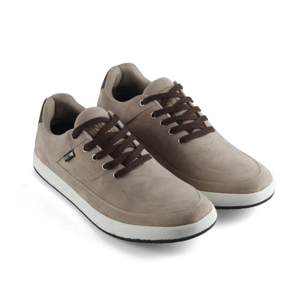 NOCTUR -  Sneakers Krem Kulit Suede N 101