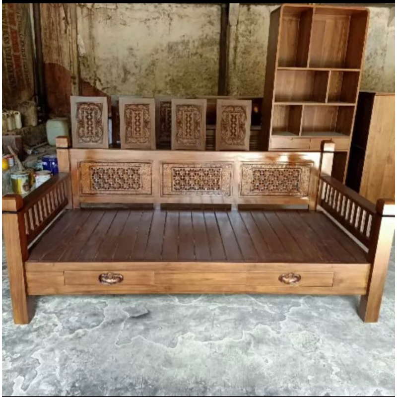 bangku bale bale jati ukuran 200x100