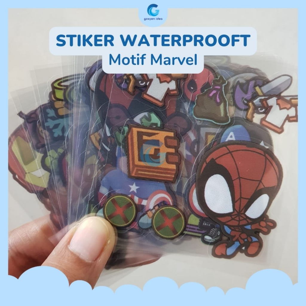 

Sticker NONO Kartun Bahan PVC Marvel [ECER] 1 LEMBAR / Stiker Waterprooft