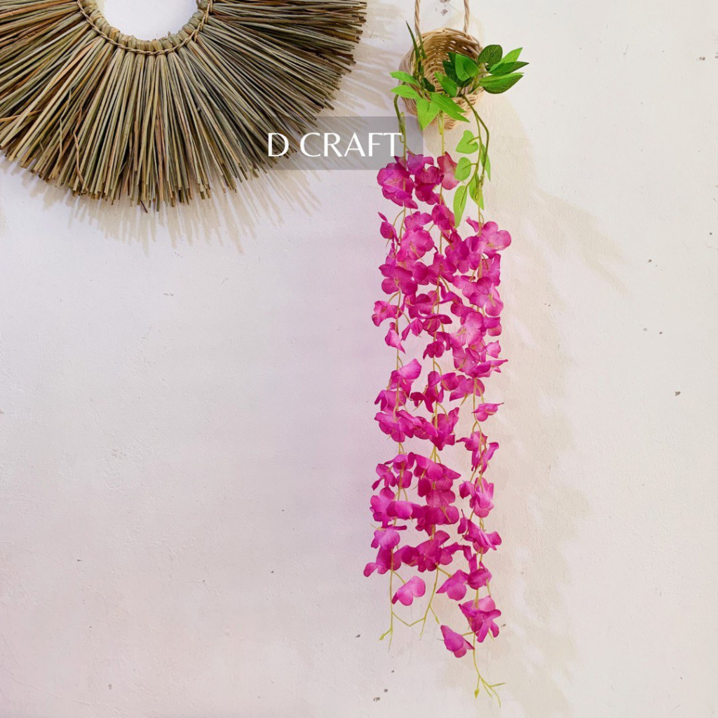 Bunga Juntai Wisteria Dinding / Set Pajangan Bunga Dinding