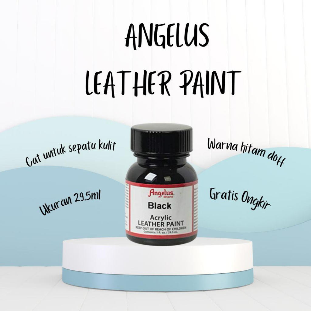 

Leather Paint Angelus 1 fl.oz / 29.5ml Black dan Flat Black