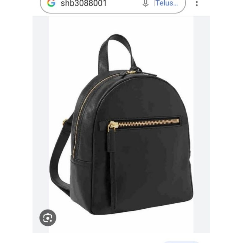 tas wanita Bagpack Megan small black fossilOriginal