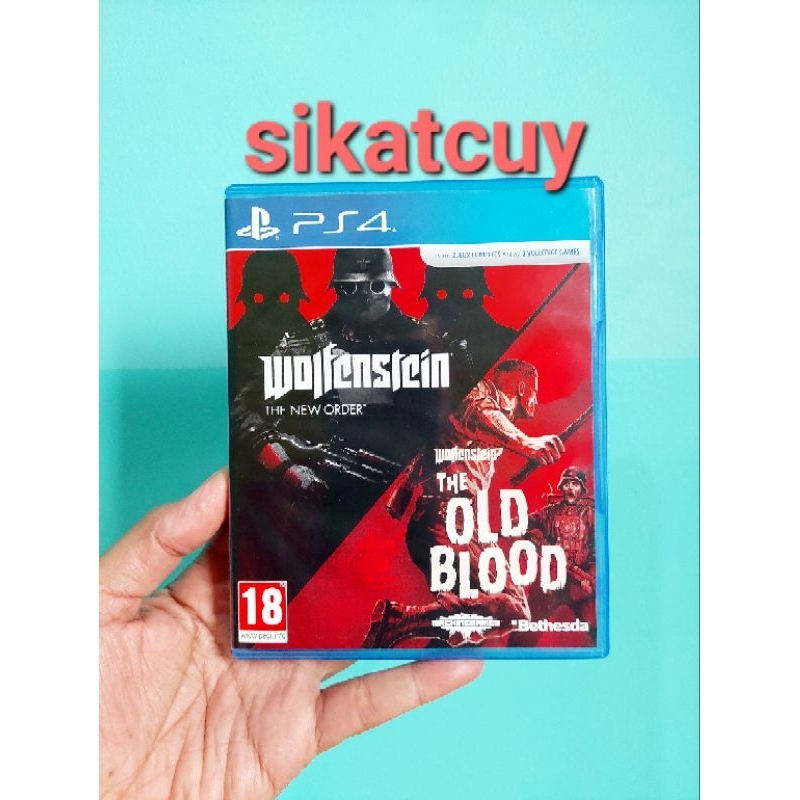 BD KASET CD SECOND ORIGINAL PS4 WOLFESNTEIN THE NEW WORLD ORDER OLD BLOOD