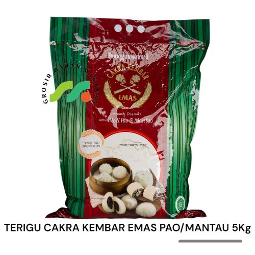 

TERIGU CAKRA KEMBAR EMAS ROTI PAO & MANTAO 5KG