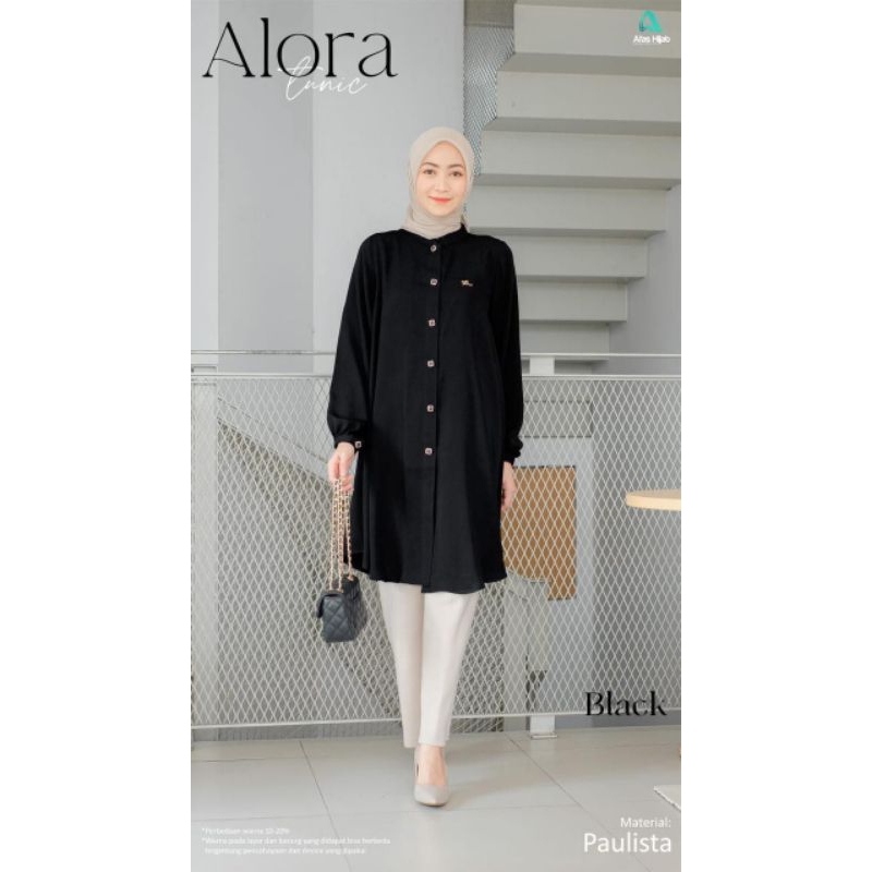 Alora Tunik by Afas Hijab Hitam XL