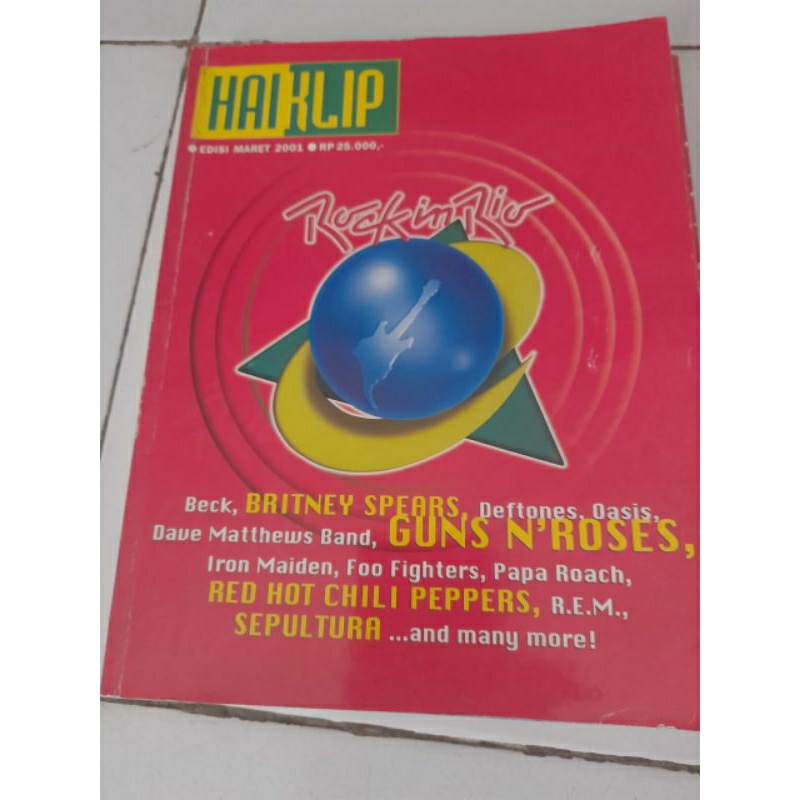 Majalah Hai Klip edisi Rock in Rio 2001
