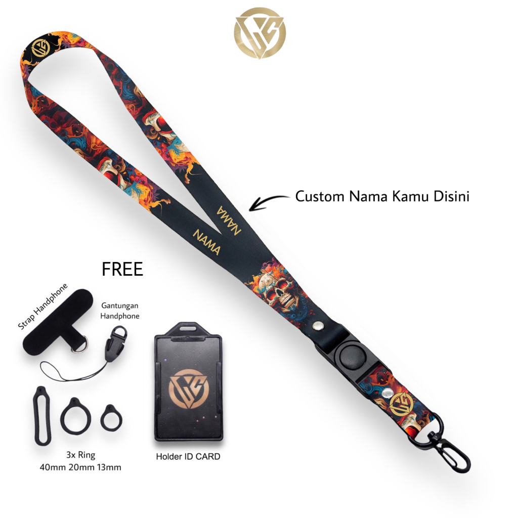 

Lanyard Craft Custom Nama Skull Series Various Size