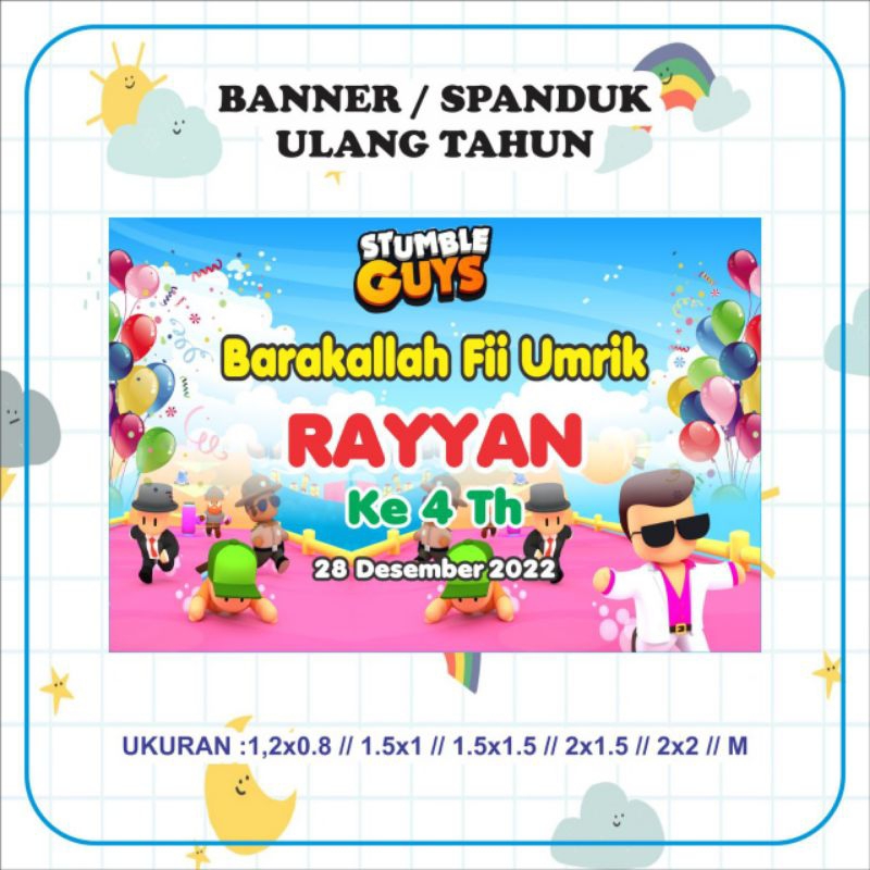 BACKDROP ULANG TAHUN / SPANDUK / MMT