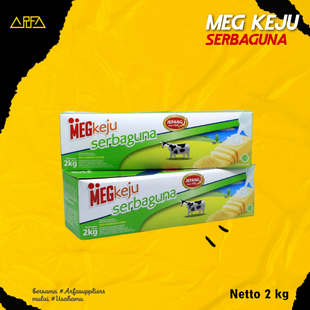 

Meg Keju Cheddar Serbaguna 2 kg