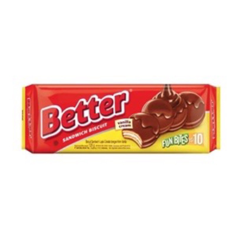 

Better FunBites Isi 10 pcs Biskuit Vanila Cream 120gr