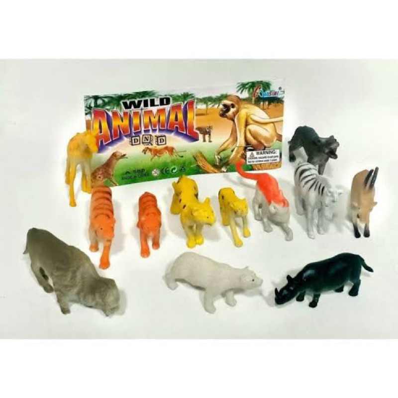 {PM} MAINAN ANAK-ANAK WILD ANIMAL (12 PCS) A-588