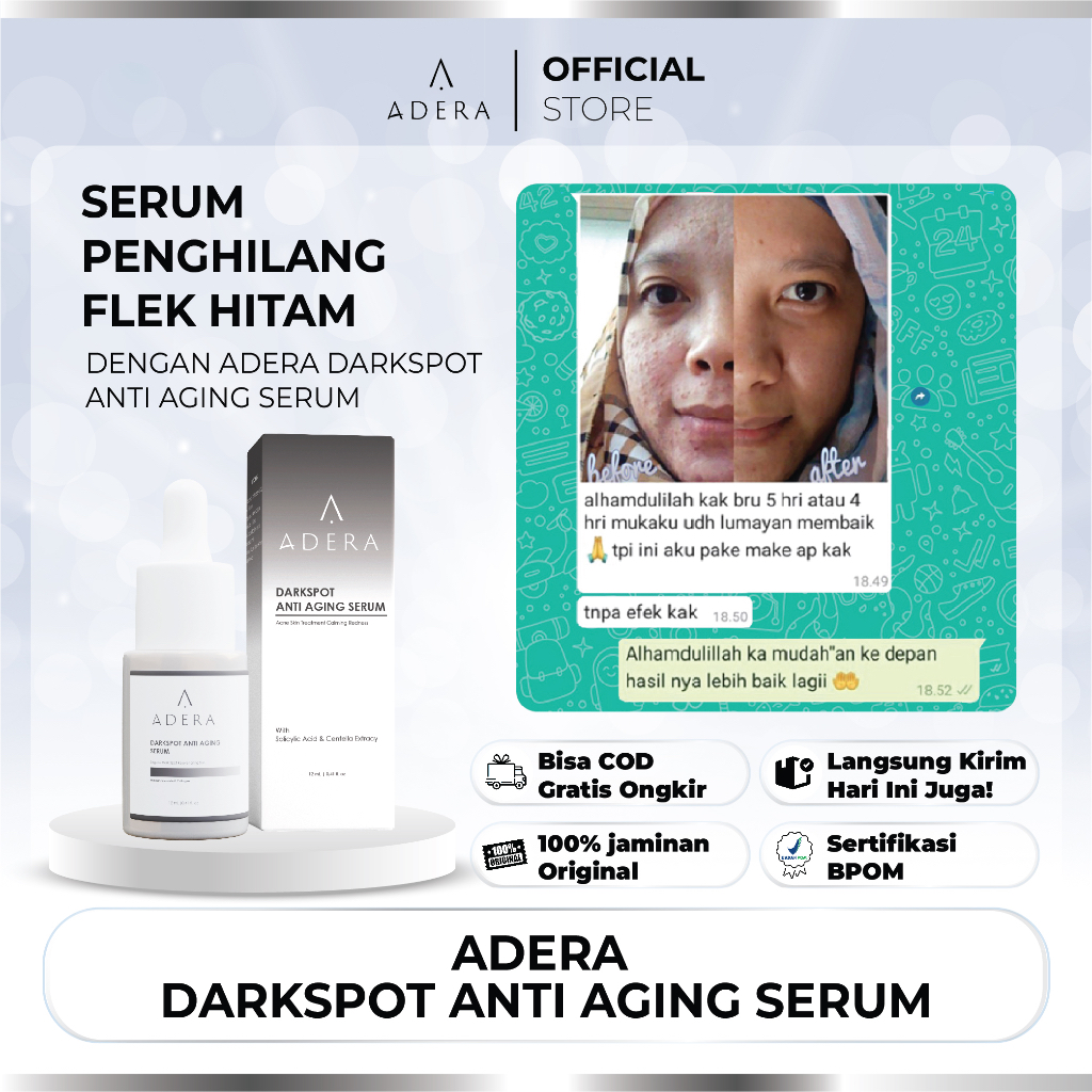 Penghilang Flek Serum Adera Darkspot Anti Aging Serum Penghilang Flek Hitam BPOM