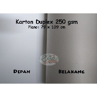 Kertas Karton / Duplex Tebal 250gsm Plano (79 x 109cm)