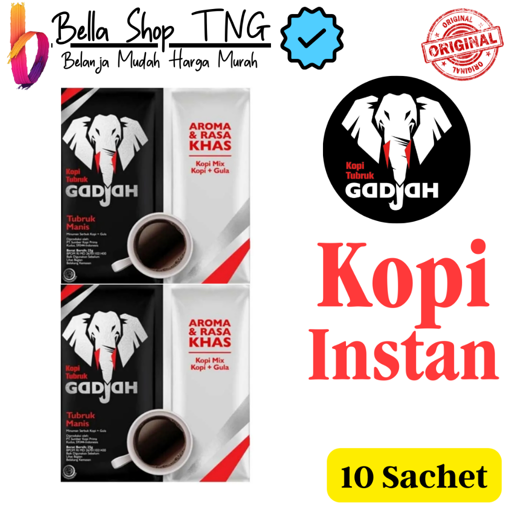 

Kopi Tubruk Gadjah Manis Gula Terpisah Renteng 24 gr x 10 pcs