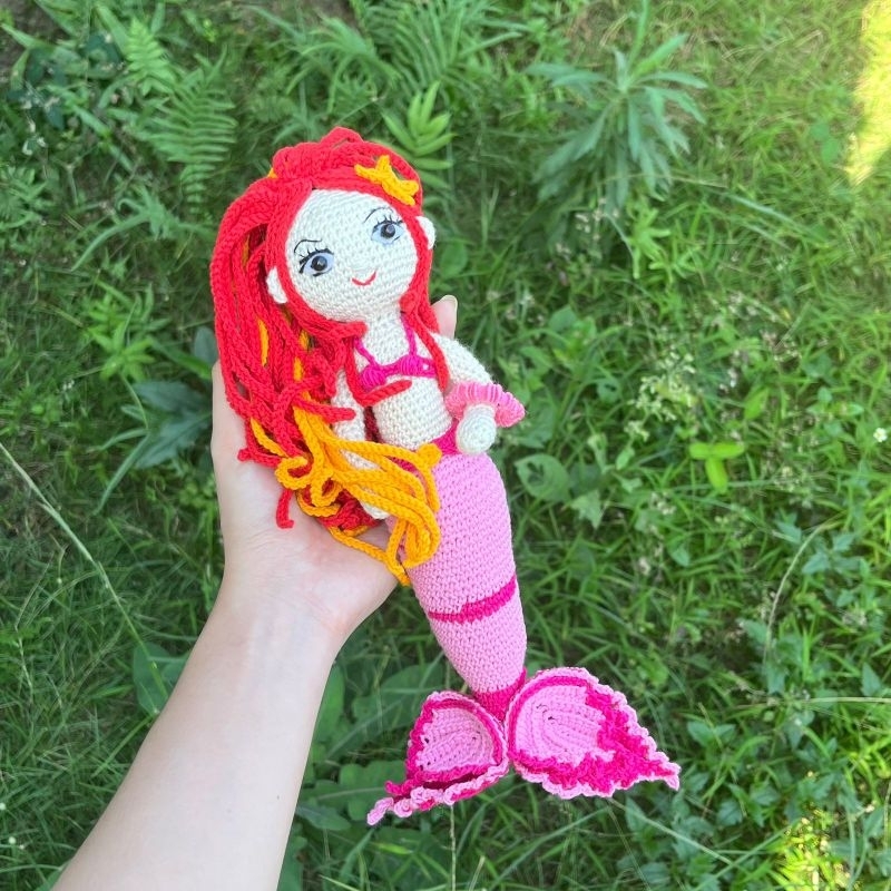 ARIEL MERMAID AMIGURUMI/BONEKA RAJUT ARIEL MERMAID PRINCESS