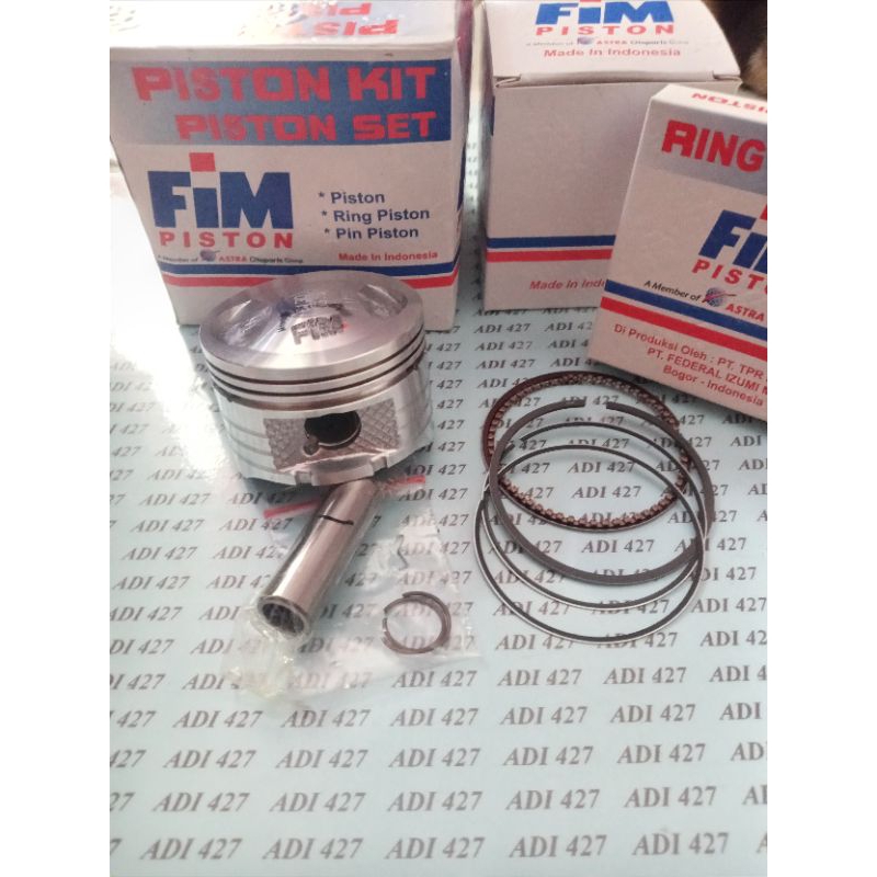 PISTON KIT SEHER SET RING BORE UP 130 CC YAMAHA JUPITER Z XB VEGA R LAMA/NEW VEGA ZR CRYPTON JUPITER