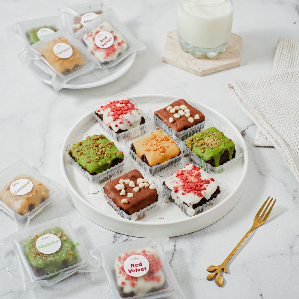 

BROWNIES BITE | Brownies Panggang | Mbun Brownies Panggang | Fudgy Brownies | Coklat | Keju | Makanan Ringan