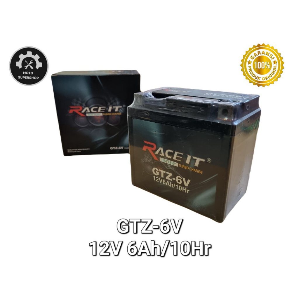 [RACE IT] AKI KERING MOTOR (GTZ-6V 12V/6Ah) SATRIA FU PCX NMAX AEROX