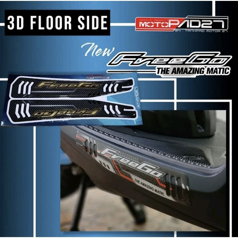 Stiker Freego 125 Stiker resin timbul Floor side Freego New 2023