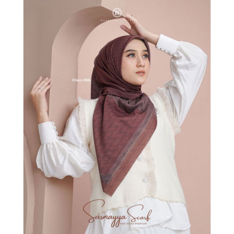Sasmaya Scraf/scraf Nadheera/scraf motif/scraf premium/scraf/hijab/segiempat