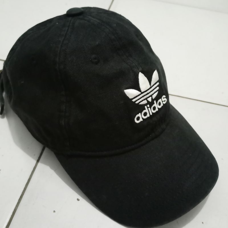 Topi Adidas Trefoil hitam Original