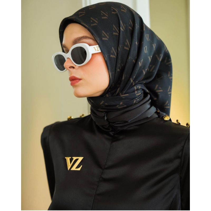 VIVI ZUBEDI - VZ MONOGRAM VOAL SCRAF BLACK