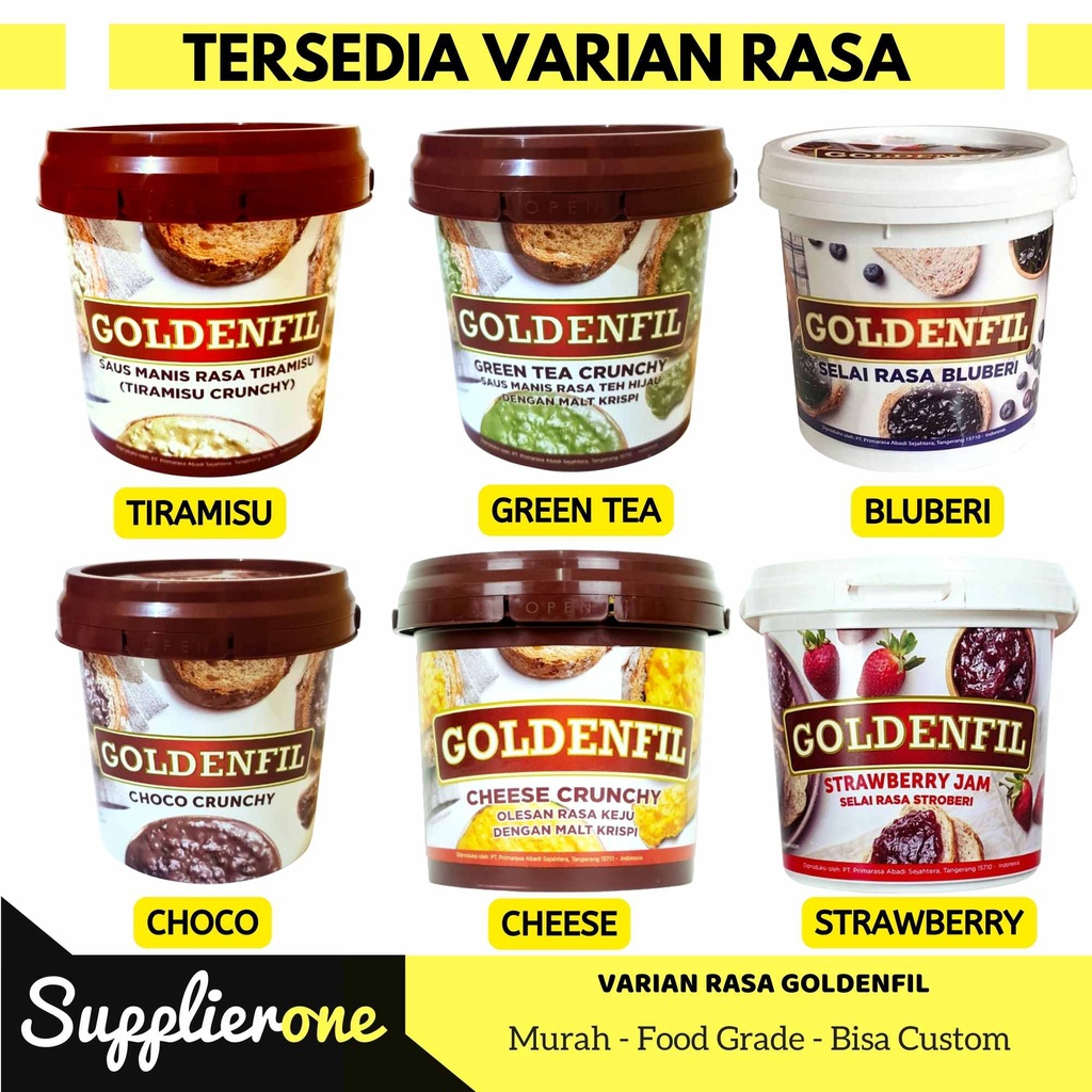 

Goldenfil Choco Crunchy / Selai Roti Bakar / Toping Roti / Selai Roti / Selai Coklat / Olesan Roti