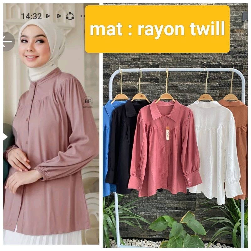 KEMEJA RAYON TWILL POLOS